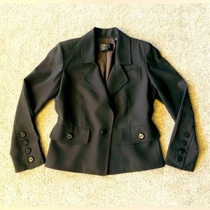 Dana Bachman Blazer size Petite 4 Classic Workwear Career 95% Wool Pockets